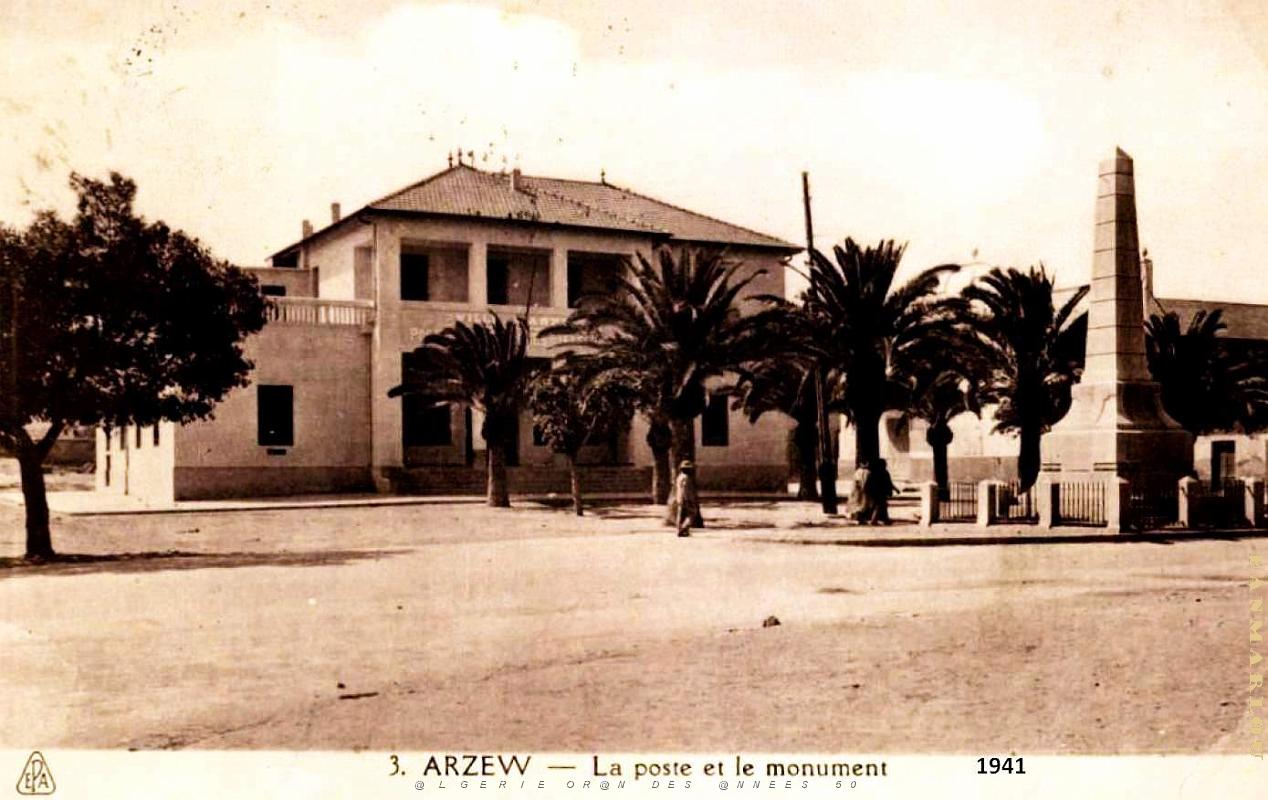 Arzew - Poste et Monument aux Morts- 1941.jpg